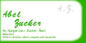 abel zucker business card